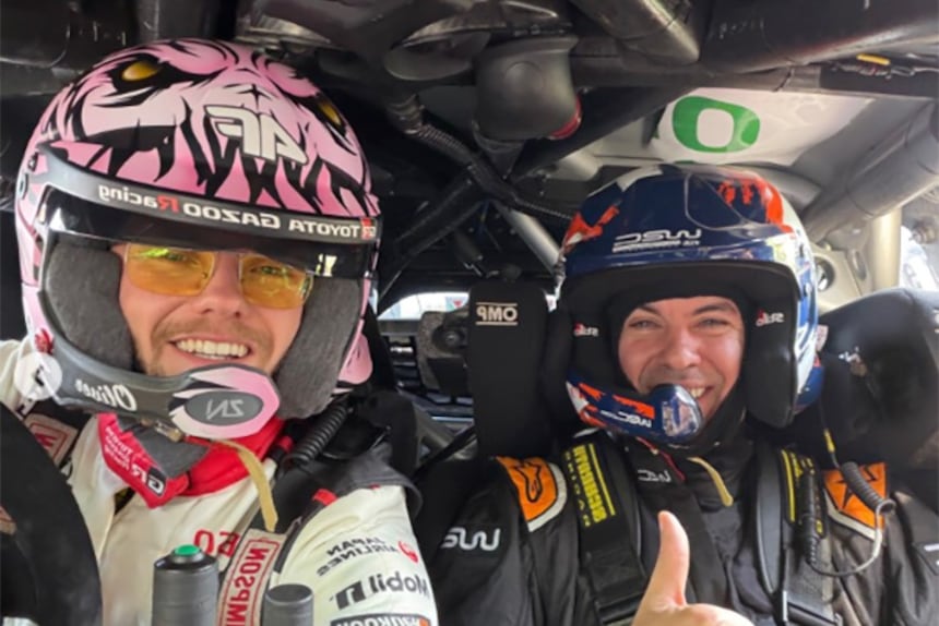 Peña se subió al Toyota y “voló” con Solberg