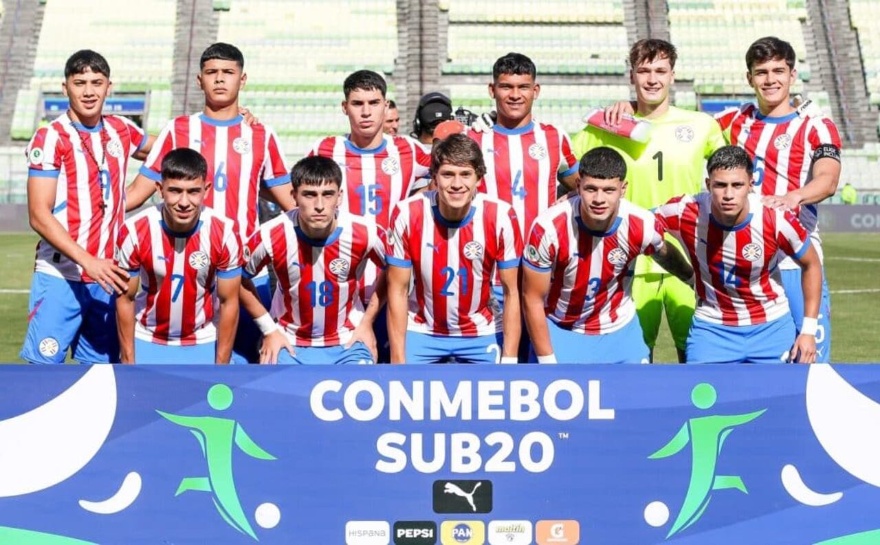 Formación de Paraguay en el triunfo de hoy sobre Uruguay.
