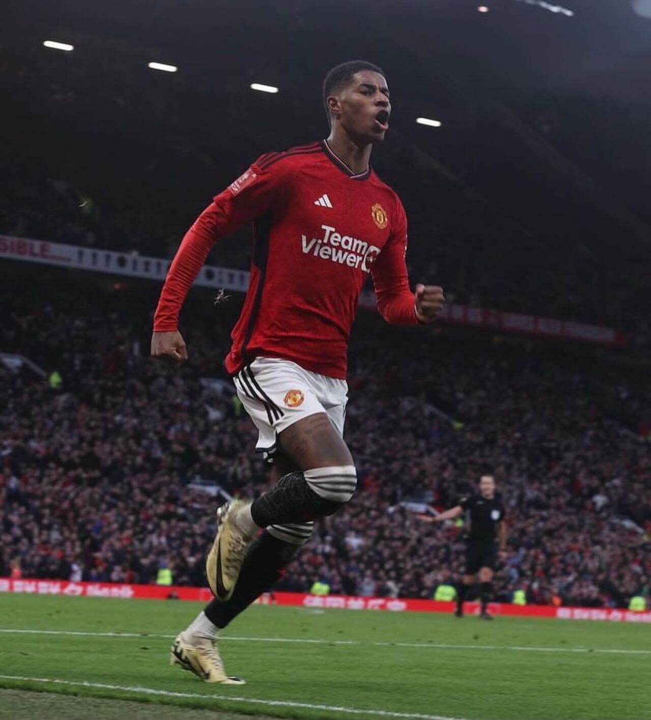 Rashford festejando su golFoto:Manchesterter United