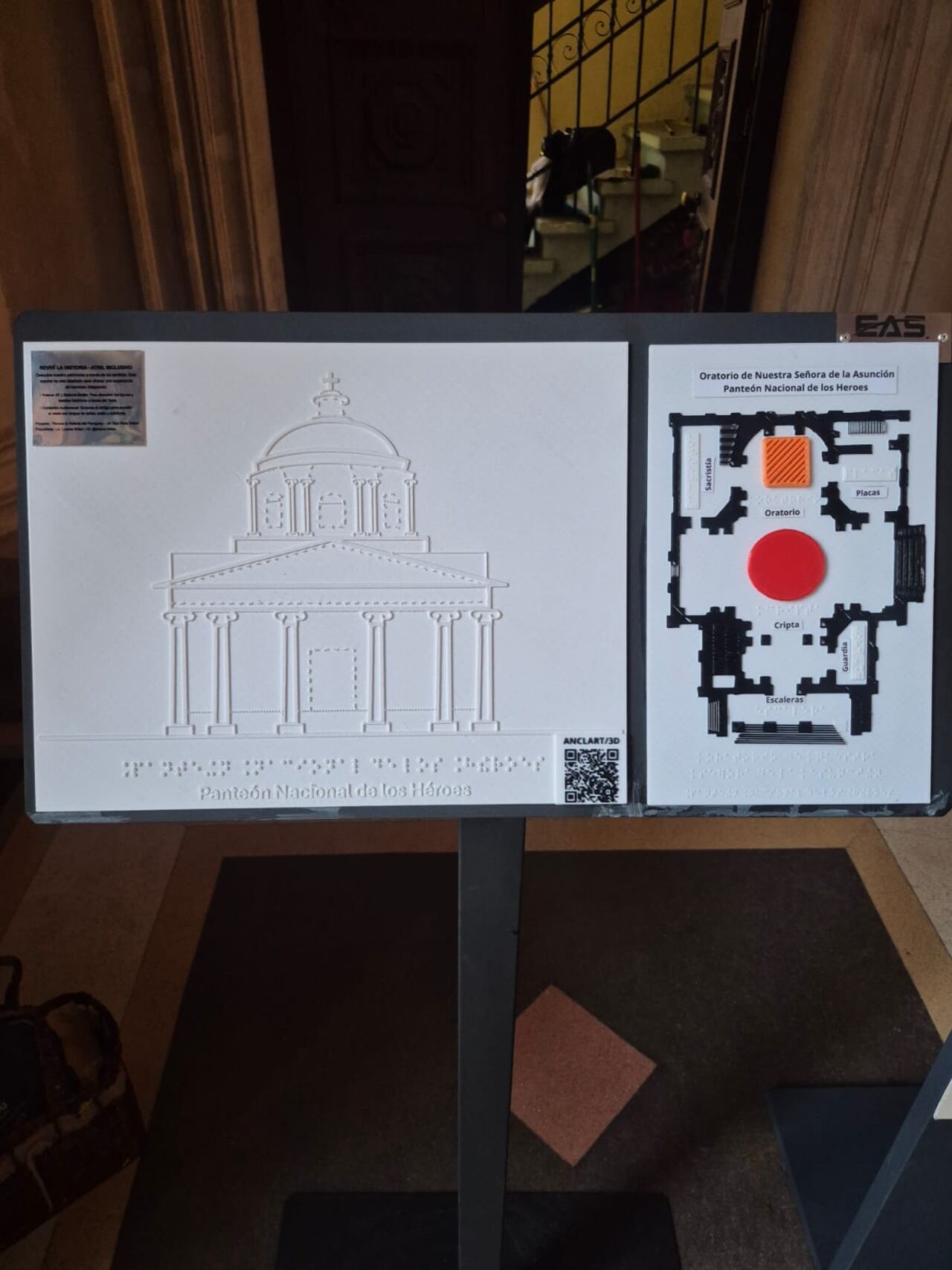Mediante el sistema braille, las personas no videntes podrán conocer la estructura del Panteón de los Héroes, la Casa de la Independencia y el Palacio de Gobierno.