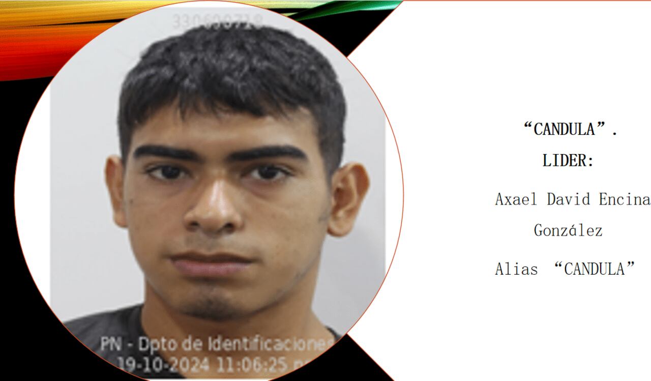 Lider del grupo denomin ado "Candula". Foto: Policía Nacional.