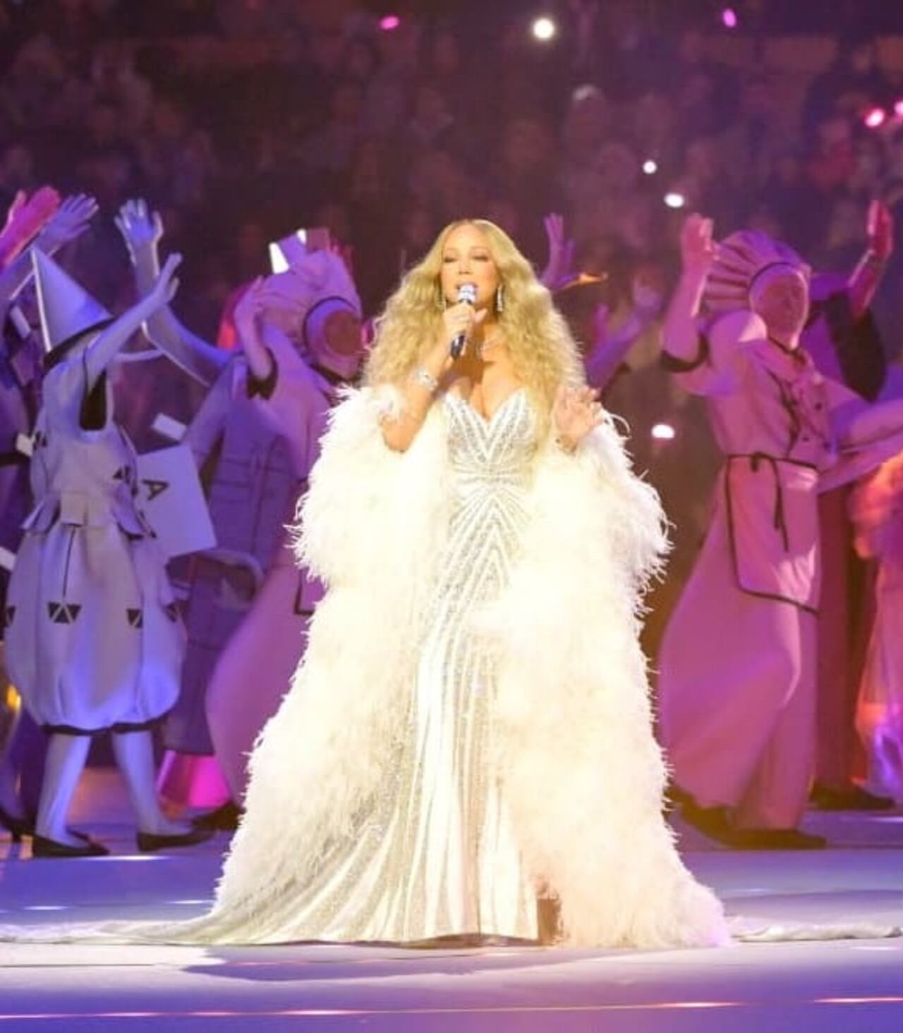 Mariah Carey durante la inauguración.