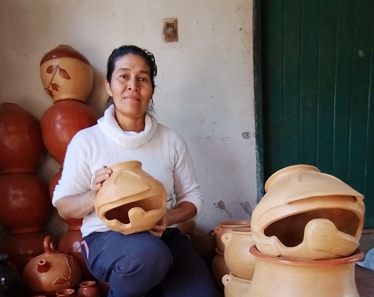 Sandra cuidó cada detalle solicitado hasta lograr la perfección del Caskuchi.