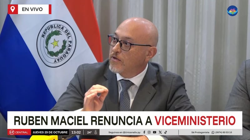 Rubén Maciel renunció al cargo de viceministro de Política Criminal.