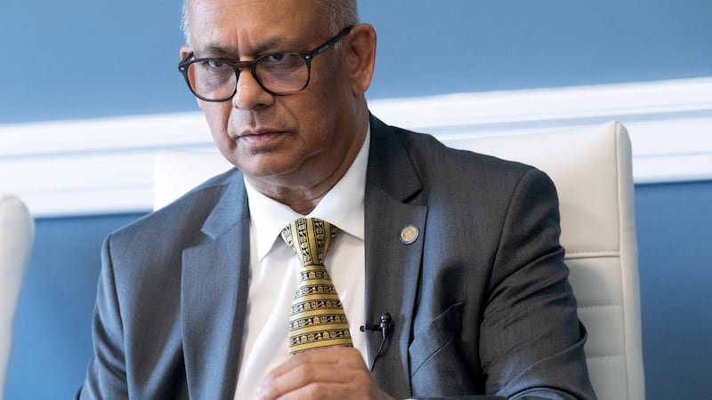 Albert Ramdin, secretario general de la OEA, durante una conferencia en Washington, DC.