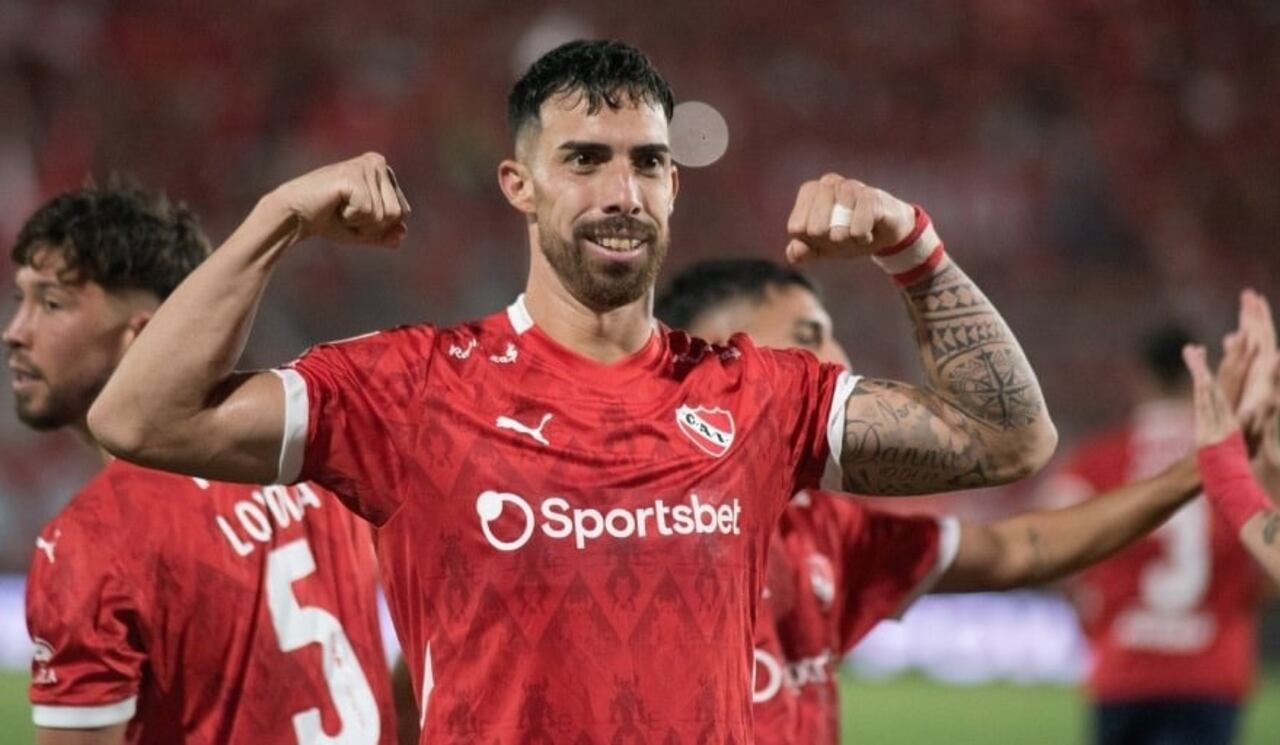 Ávalos y su clásico festejo.