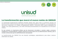 La transformación que marcó el nuevo rumbo de UNISUD