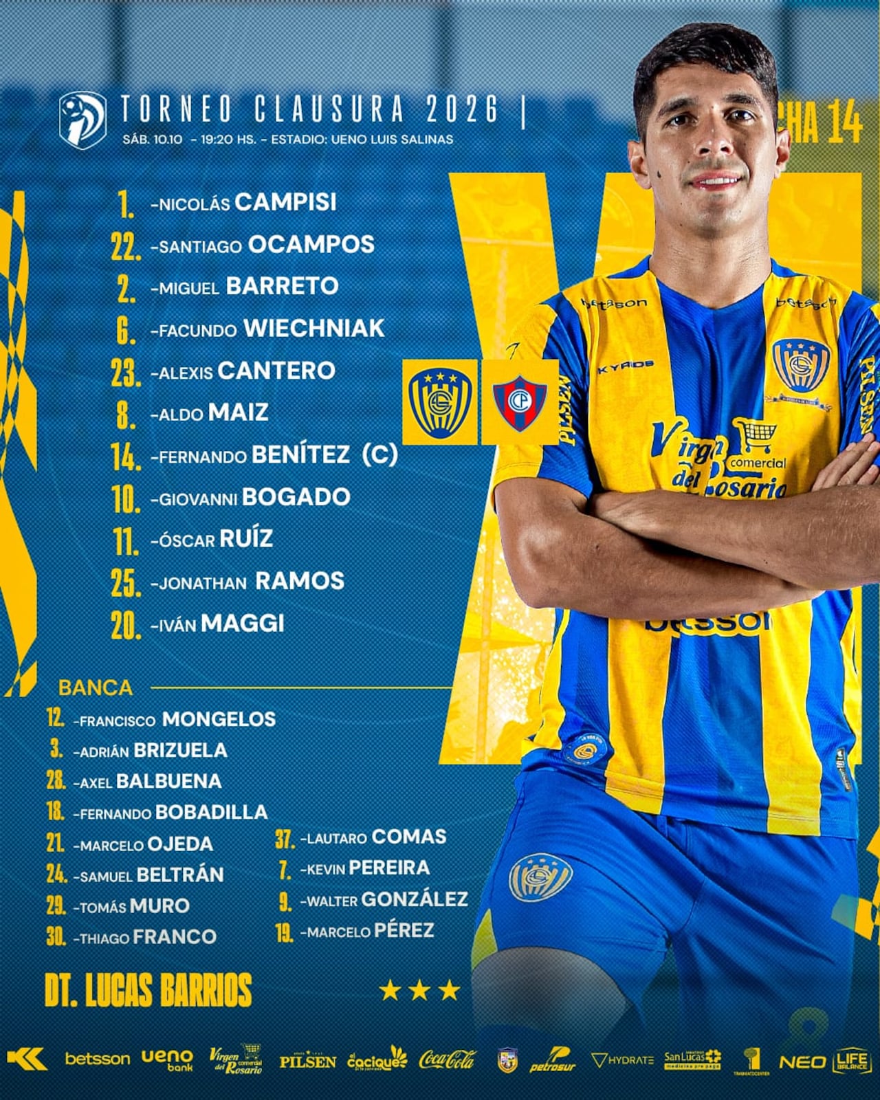 Titulares en Luqueño.