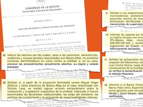 Diputados piden al BCP informes sobre lavado de dinero en banco Atlas