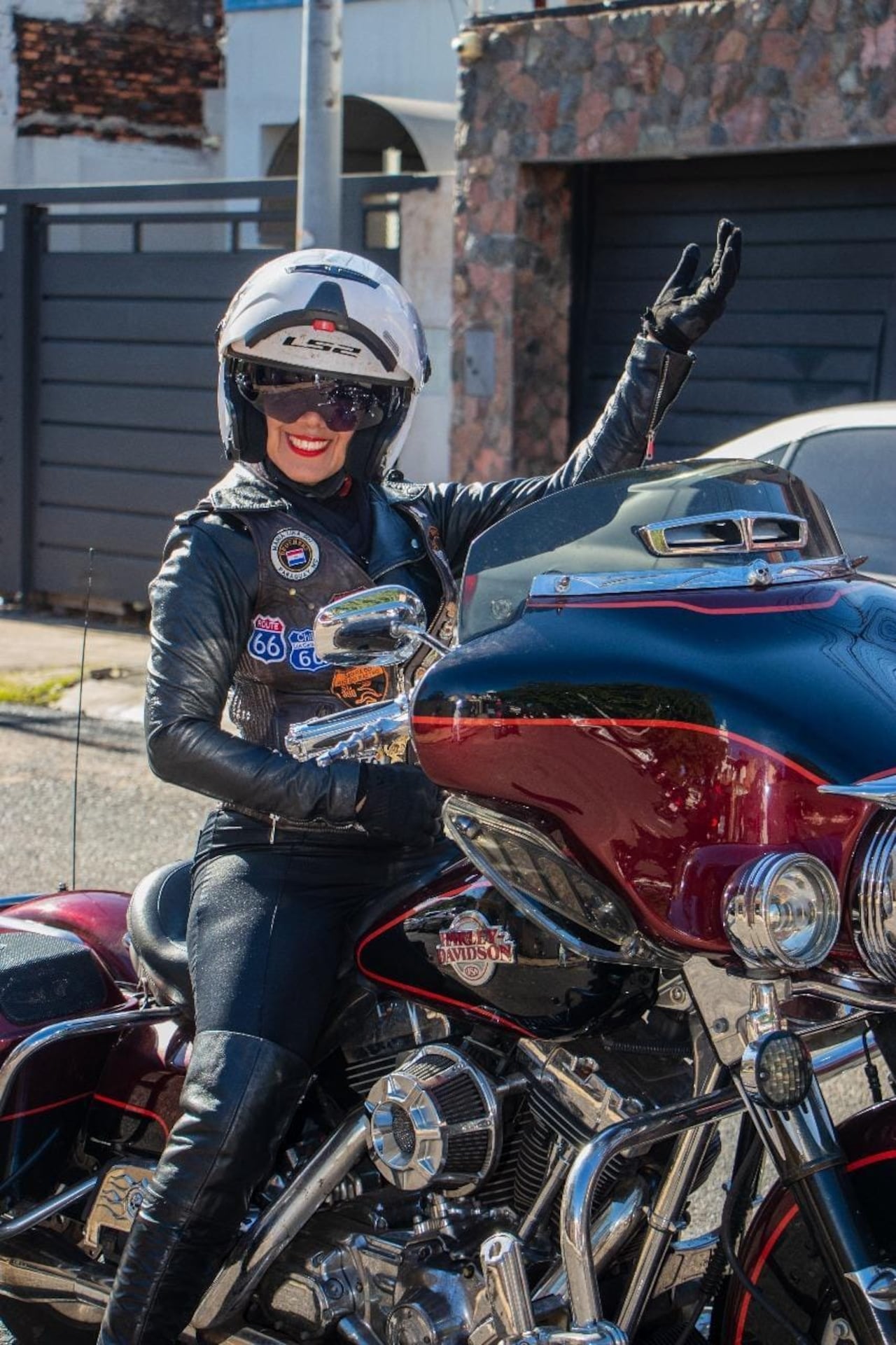María Lina Díaz de Cálcena fundó la Asociación de Mujeres Motociclistas del Paraguay.