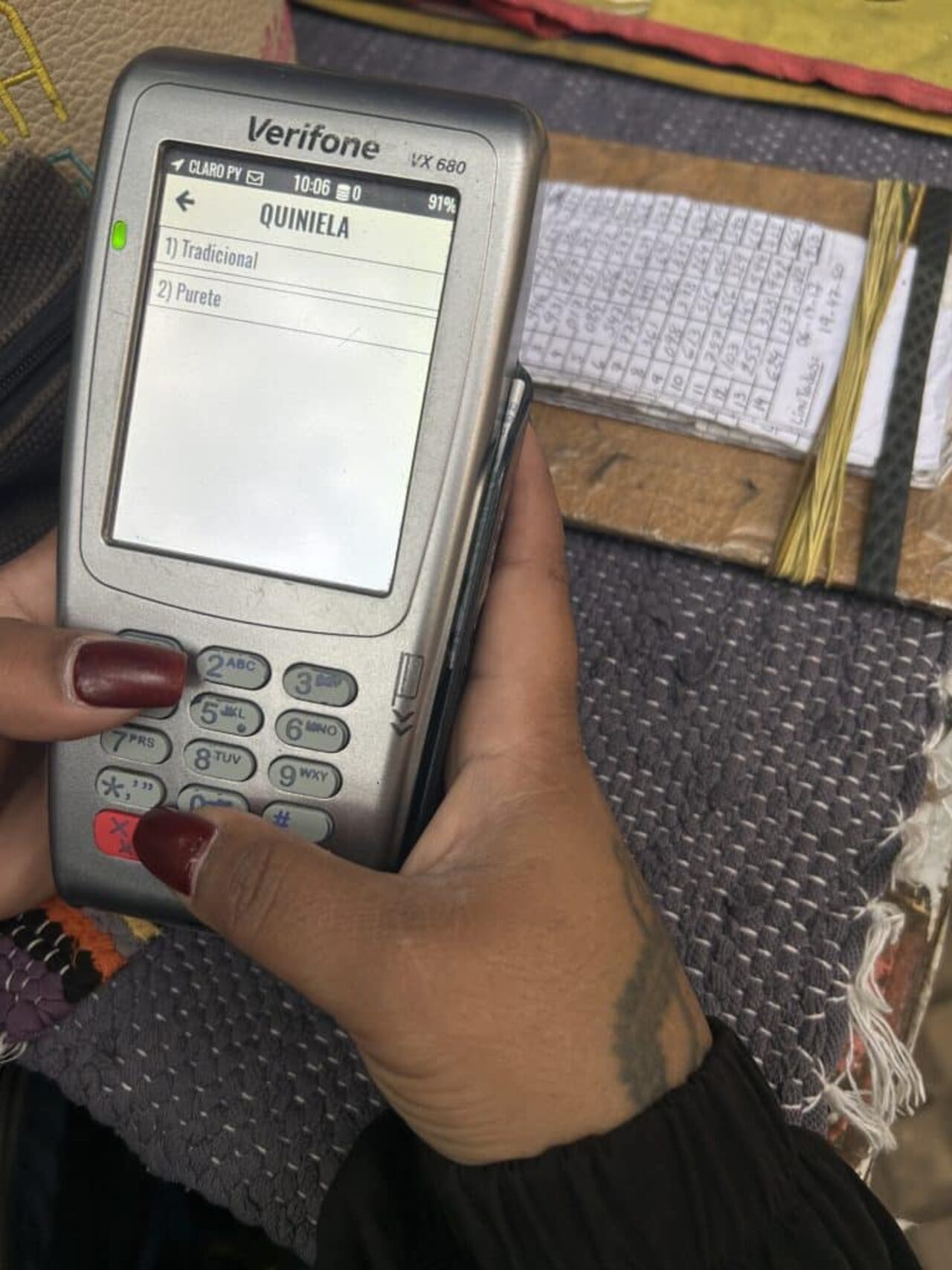 La concesionaria de la quiniela en Paraguay actualmente es la empresa TDP, de Álvaro Wasmosy Carrasco.