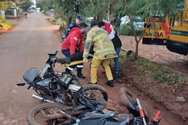 Tres heridos tras un choque de motocicletas en Ciudad del Este