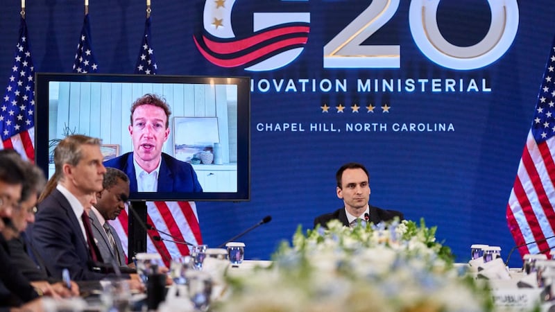 El CEO de Meta, Mark Zuckerberg, se dirigió a los ministros de tecnología del G20 que se desarrolla en Carolina del Norte, Estados Unidos.