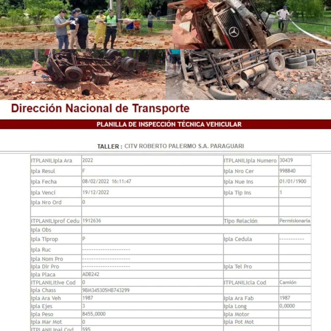 En las ITV, hay paràmetros sobre el tema frenos que no parecen muy eficaces, a juzgar por los accidentes tenidos últimamente. Y por otro lado, los controles de DINATRAN parecen hacer "agua" por todos lados, si existen.