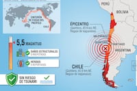 Un sismo de magnitud 5,5 sacudió la zona central de Chile