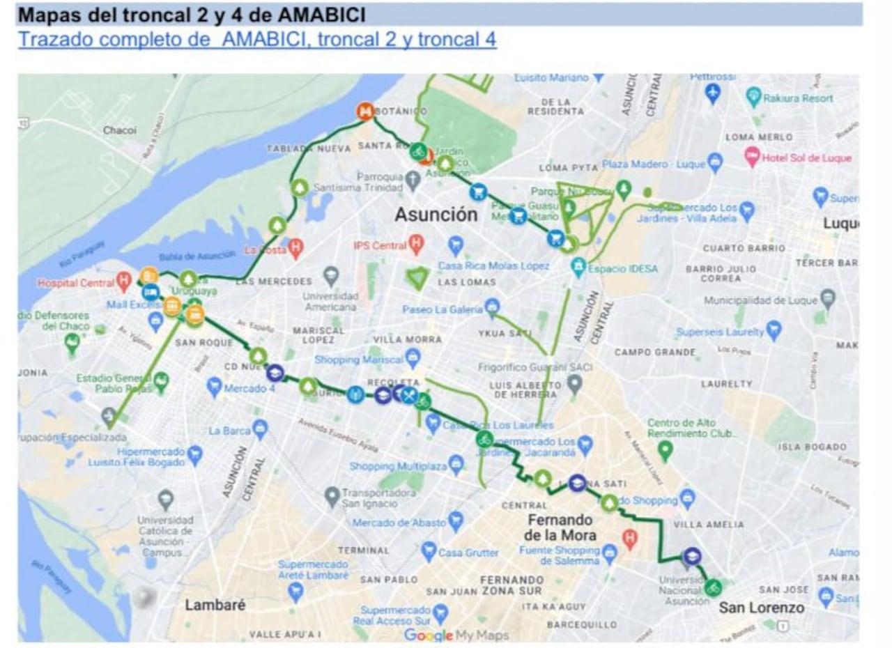 Troncales 2 y 4 del proyecto de bicisendas del Area Metropolitana. En total se gastaron 800.000 dólares y ya se ejecutó un 55 por ciento del emprendimiento.