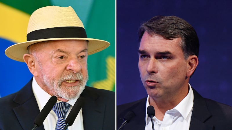 Los candidatos a presidente de Brasil: el mandatario Luiz Inacio Lula da Silva y el senador Flavio Bolsonaro.