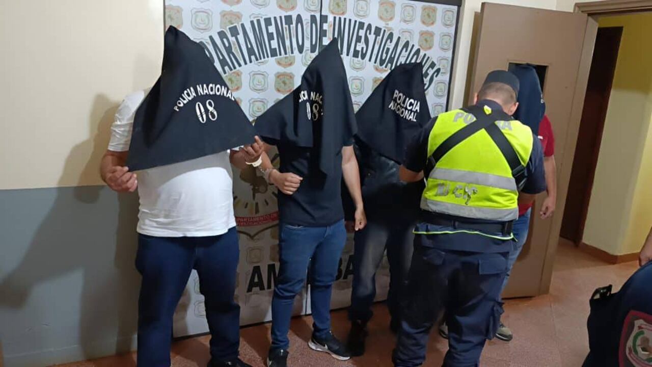 Los detenidos fueron trasladados a la Base de Investigaciones de Amambay.