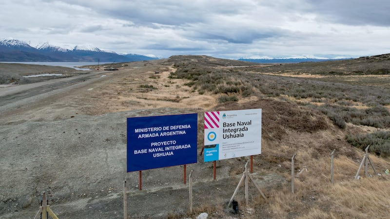 Zona en la que el gobierno de Javier Milei planea construir una nueva base naval, en Ushuaia, capital de Tierra del Fuego.