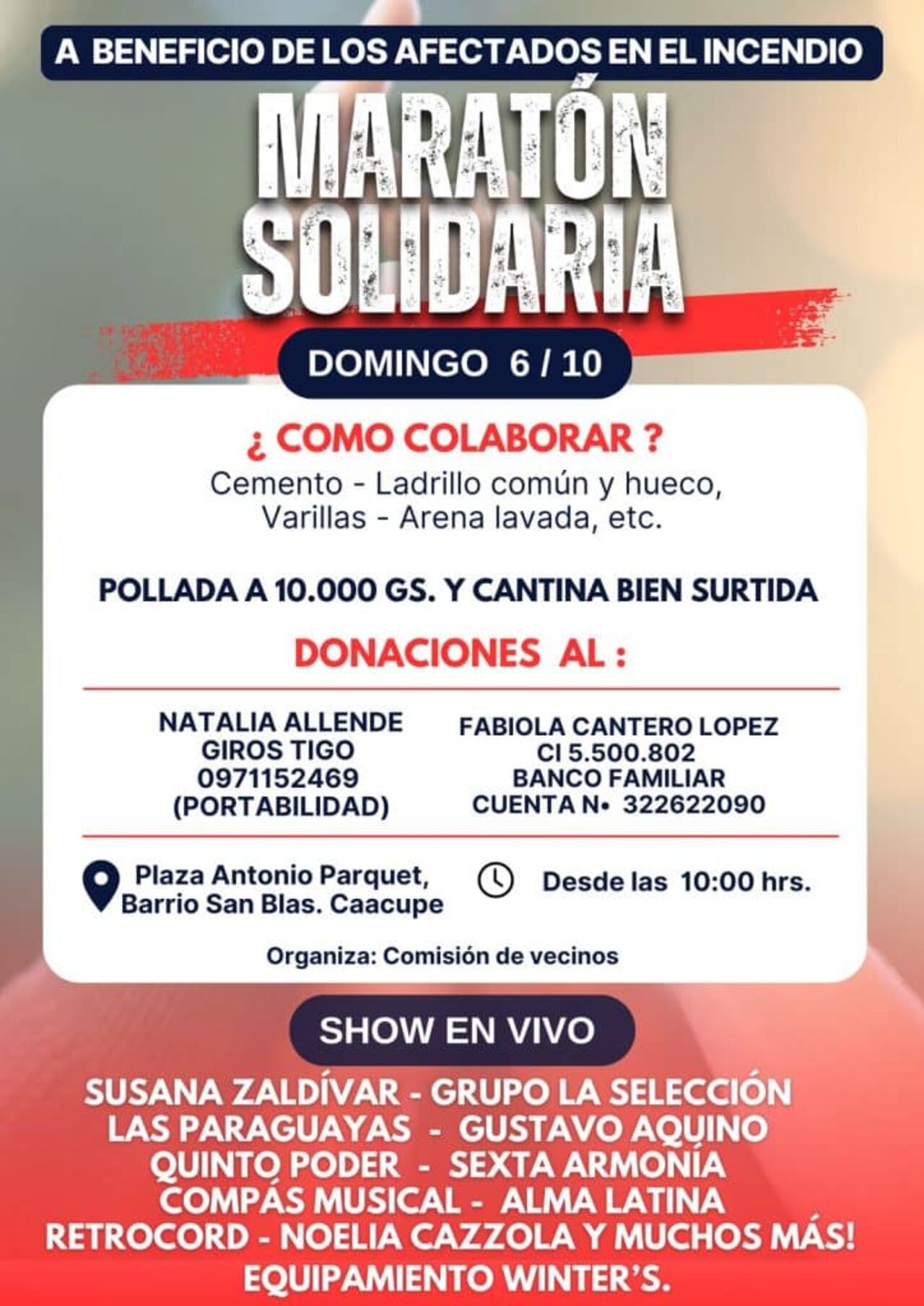 Información sobre la Maratón Solidaria.