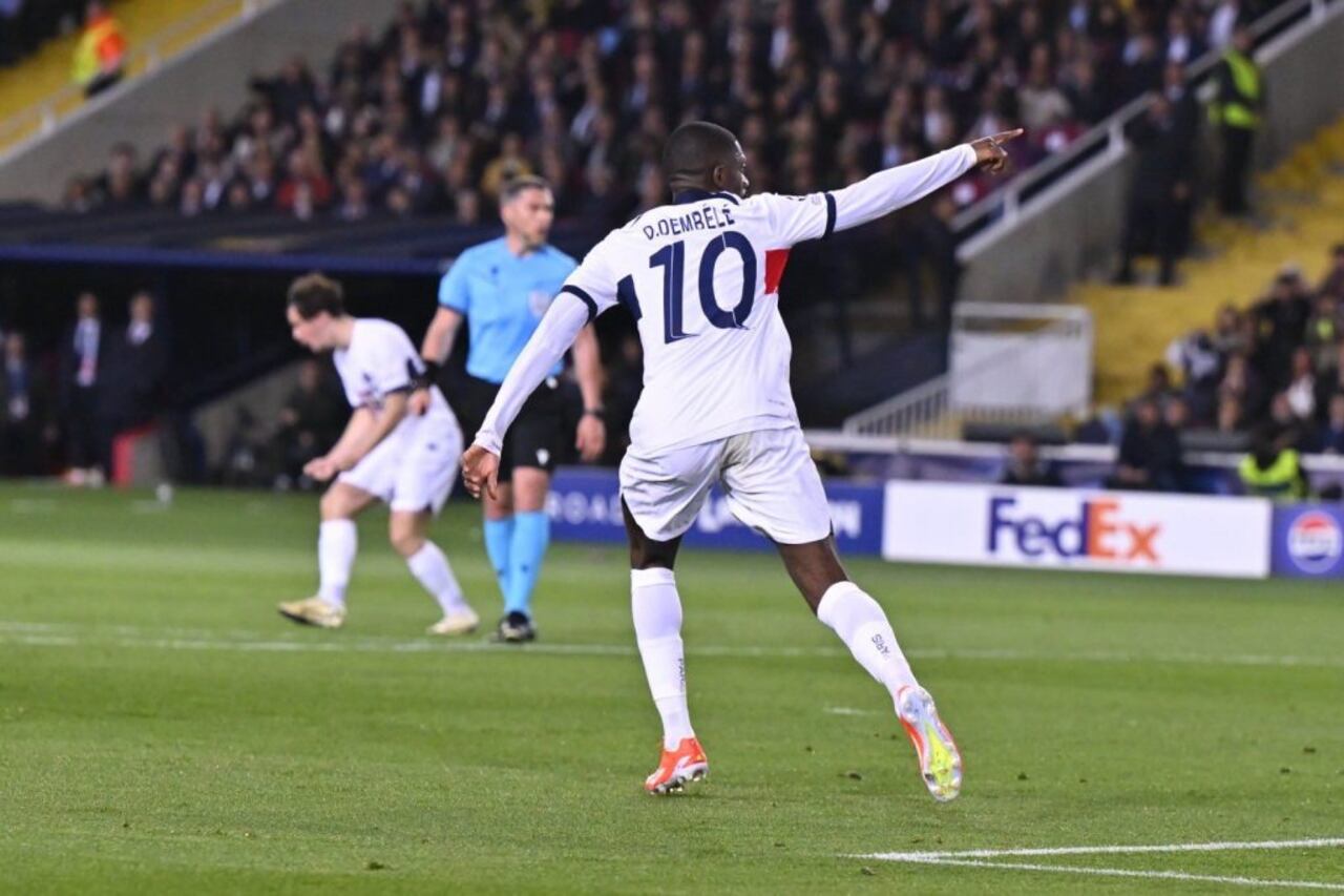 Dembele festejando el empateFoto: PSG