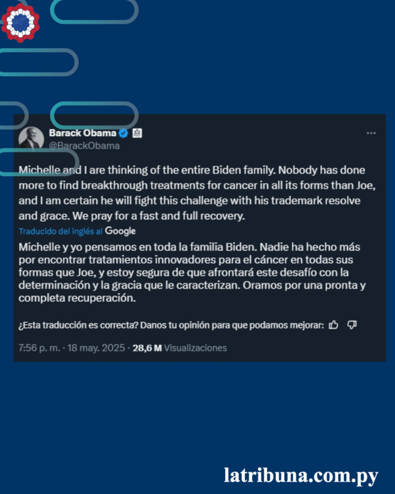 Posteo de Barck Obama.