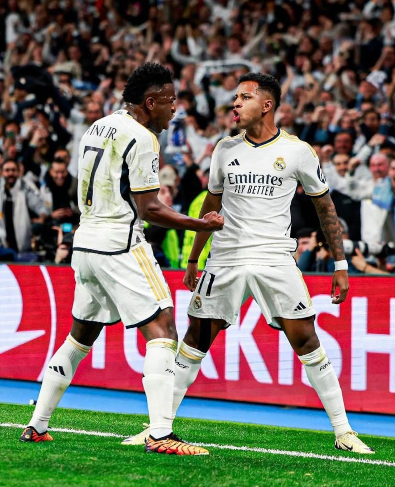 Rodrygo festejando su gol como Cr7Foto: Real Madrid
