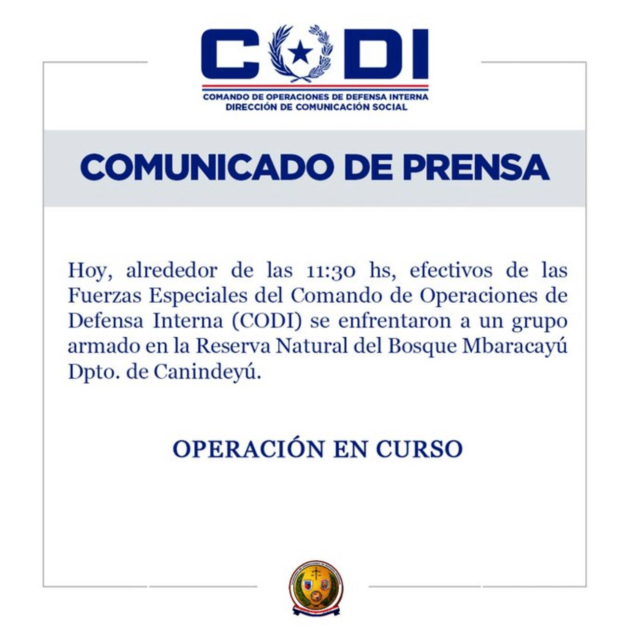 Comunicado del CODI tras el enfrentamieto.