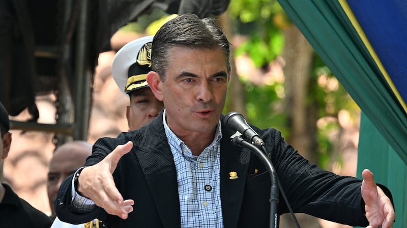 Rodrigo Paz , presidente de Bolivia, durante un acto en Guayaramerin, territorio boliviano.