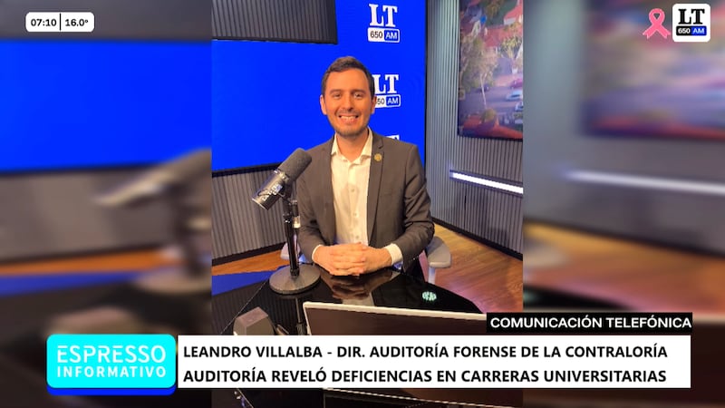 El director de Auditoría Forense de la Contraloría, Leandro Villalba, detalló los pasos del cruzamiento digital sobre los presuntos títulos falsos en la función pública.