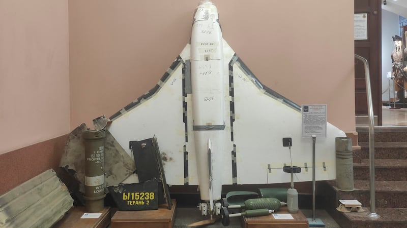 Imagen ilustrativa. Drones rusos suicidas y de reconocimiento interceptados por el ejército ucraniano pueden ser contemplados en el Museo Militar de Leópolis.