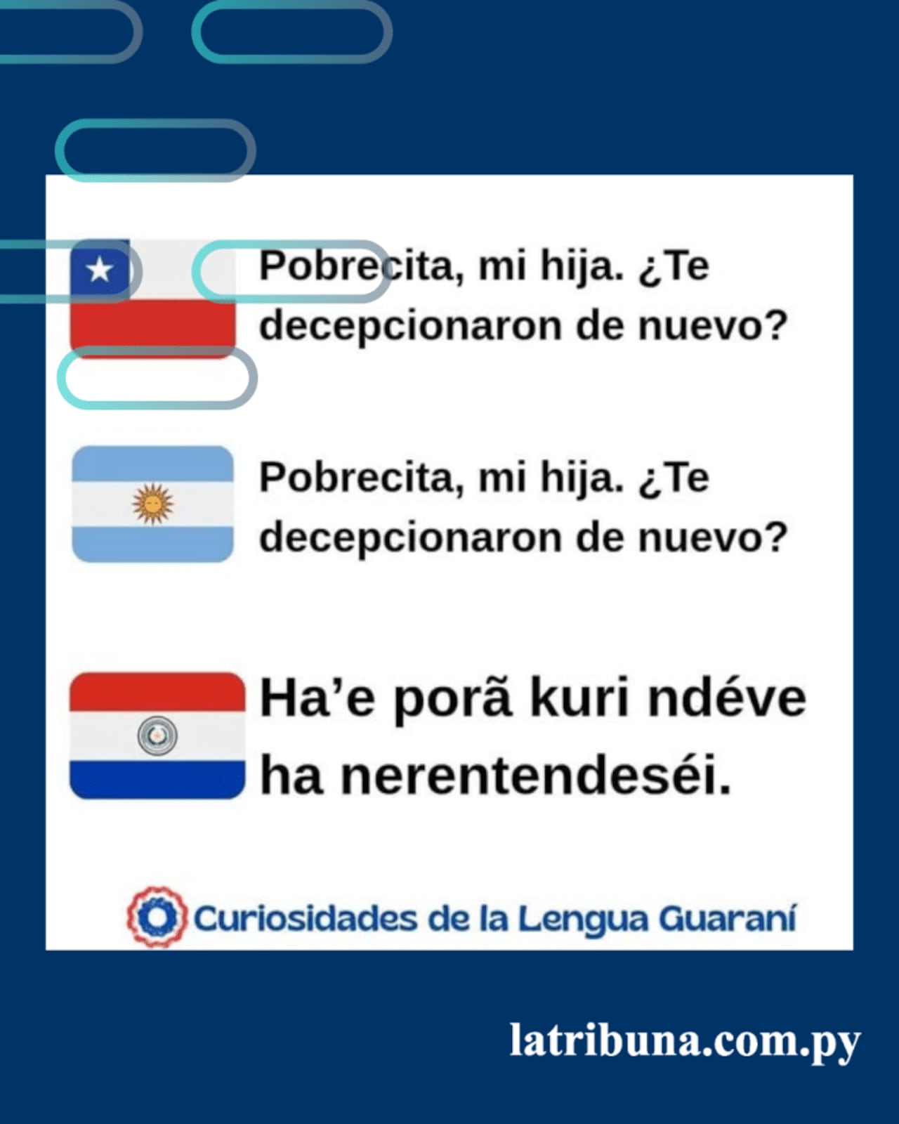El idioma Guaraní es considerado el más perfect también para discutir.