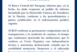 BCP responde al Senado, pero mantiene bajo reserva el contenido