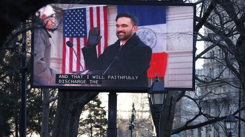 Zohran Mamdani, alcalde de Nueva York, durante una conferencia prensa. (AFP)