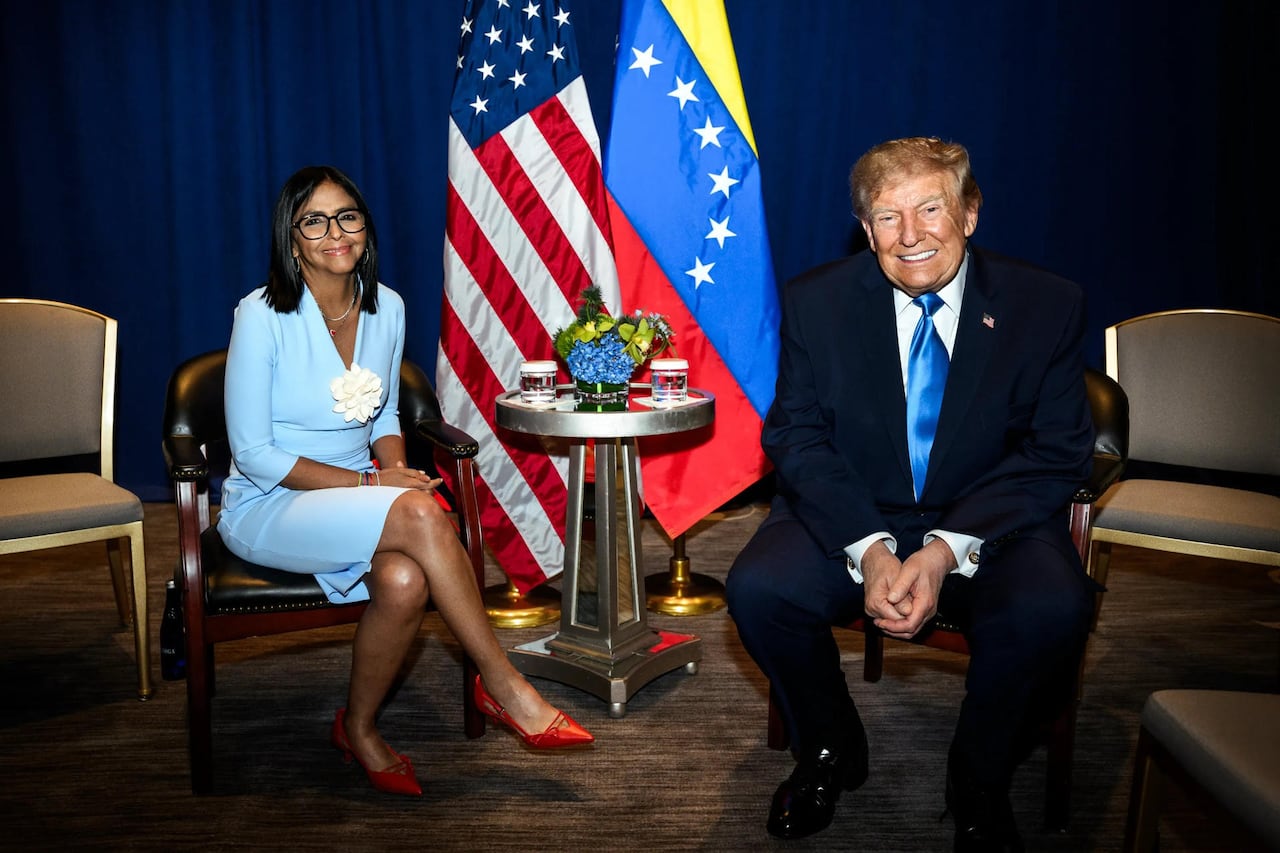 Reunión en Nueva York, entre la presidenta de Venezuela, Delcy Rodríguez y el mandatario de Estados Unidos, Donald Trump, en la sede de las Naciones Unidas, en Nueva York.