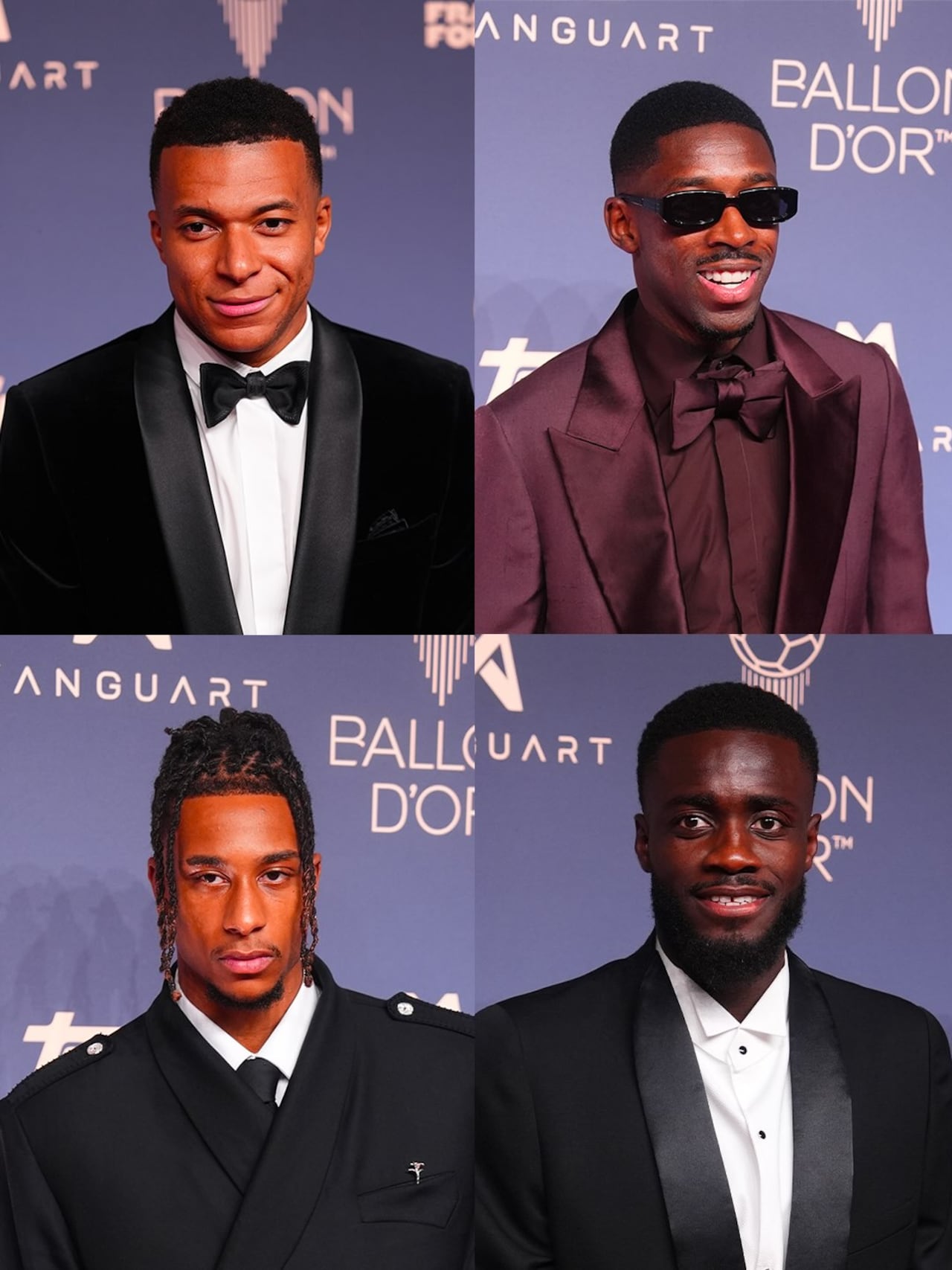Kyliam Mbappé, Ousmane Dembelé, Michael Olise y William Saliba.