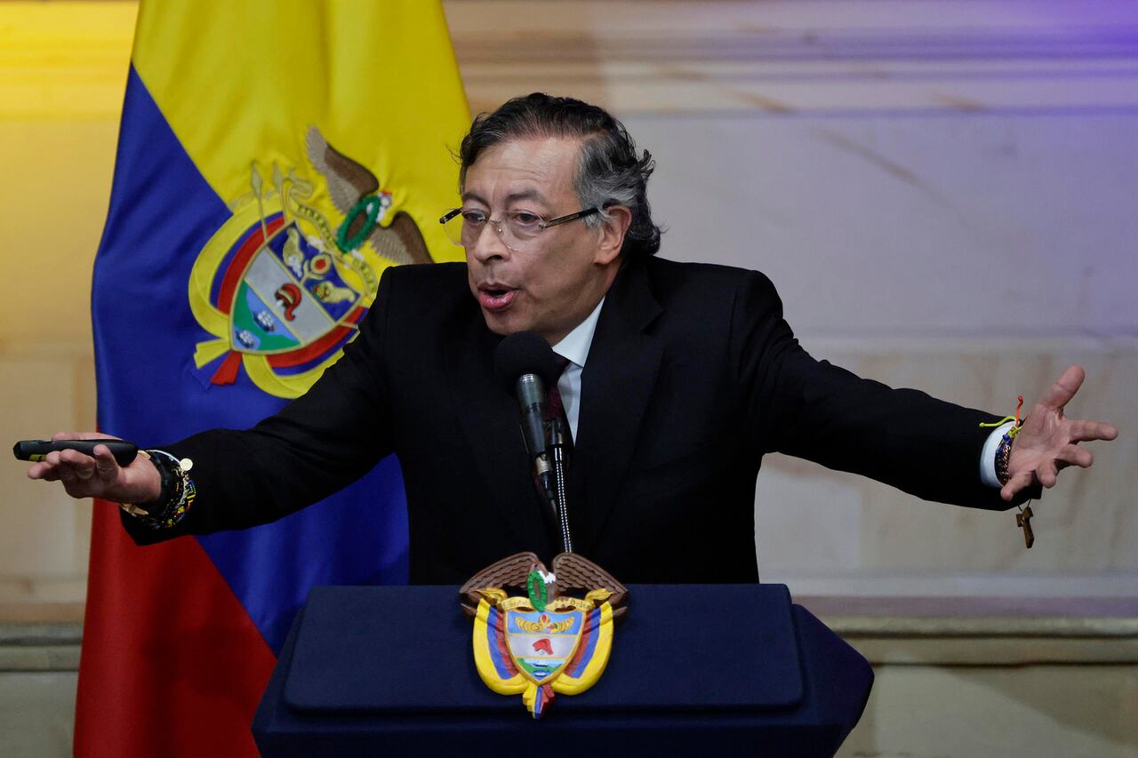 El presidente saliente de Colombia, Gustavo Petro, en Bogotá.