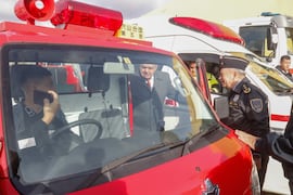 Bomberos estrena nueva sede y recibe seis vehículos donados por Japón