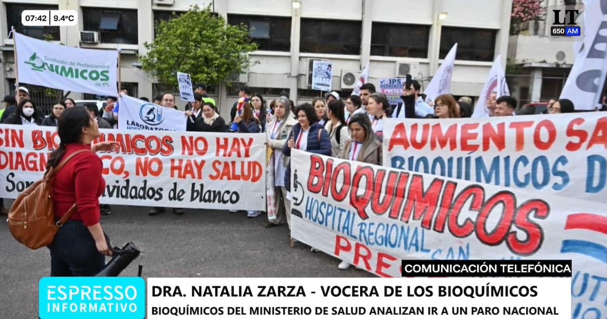 Bioquímicos piden aumento salarial y advierten sobre posible huelga nacional