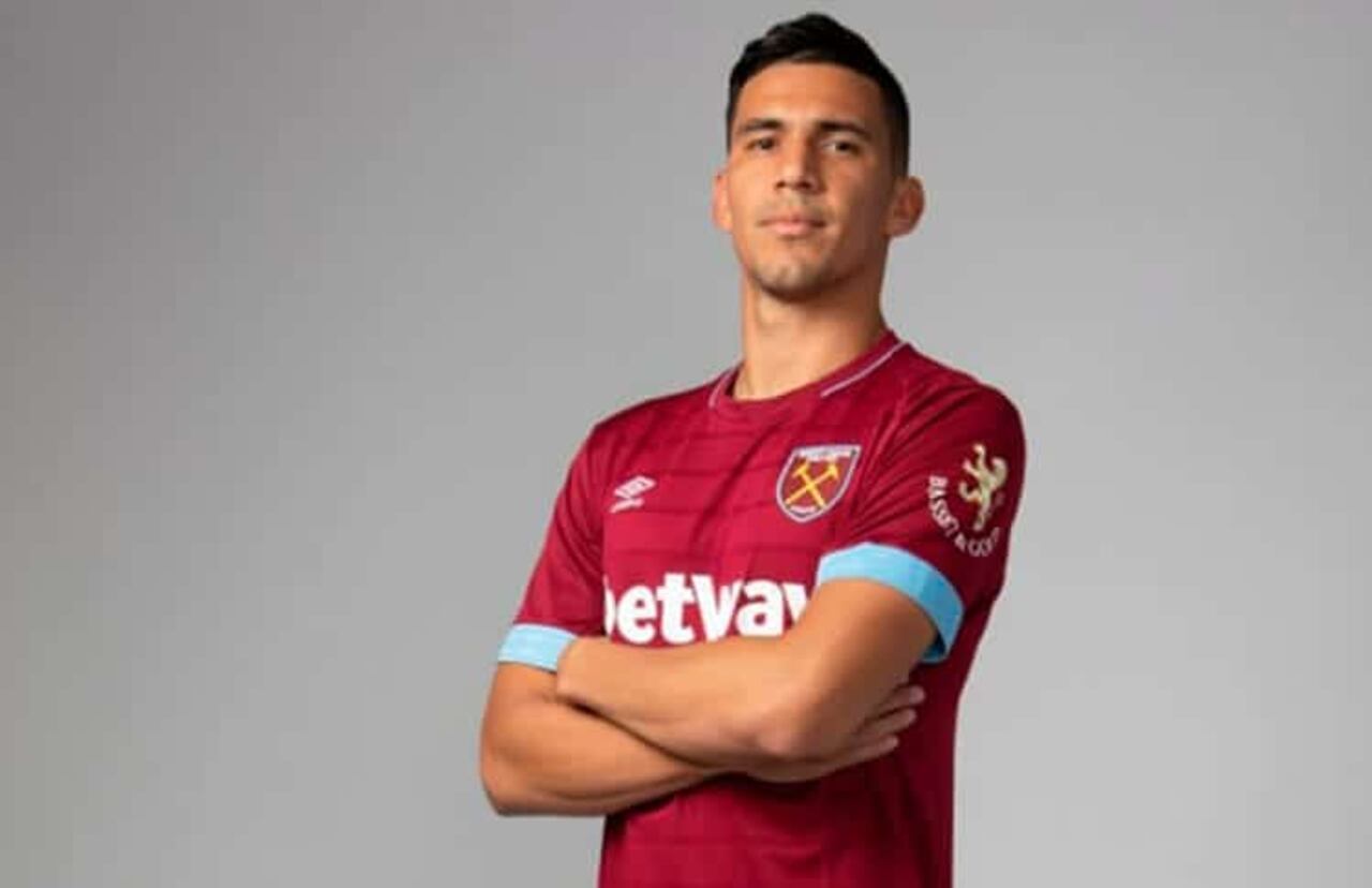 Balbuena en su presentación con el West Ham.