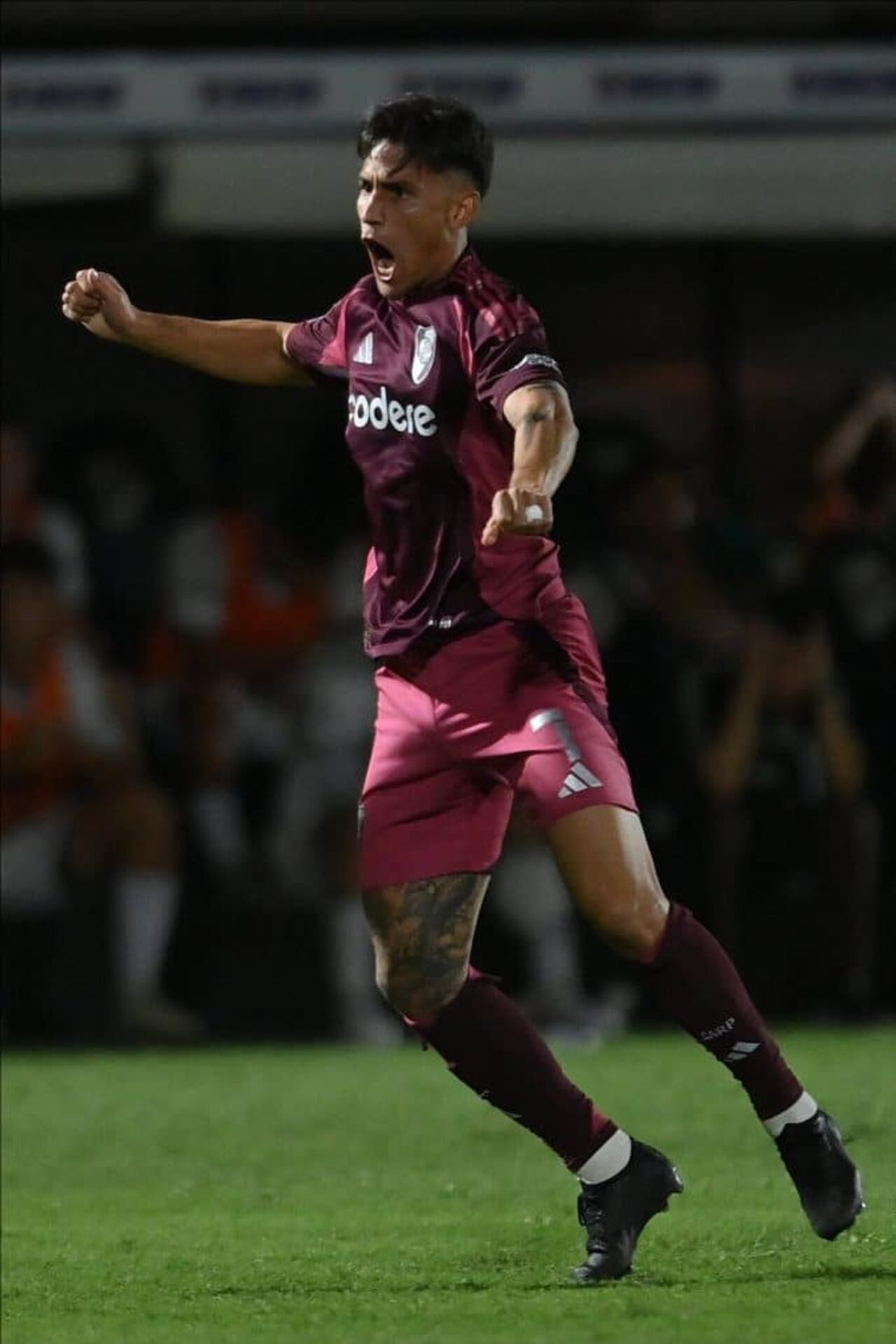 Rojas en su festejo desenfrenado de gol.