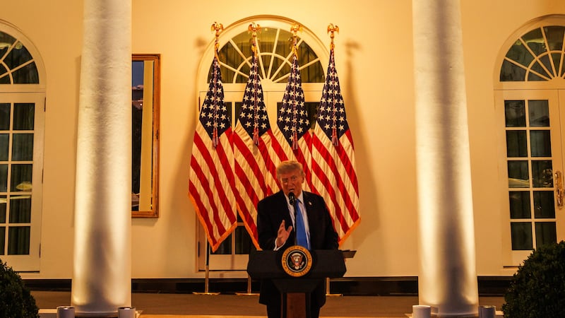 Donald Trump, presidente de Estados Unidos, durante un acto en la Casa Blanca.