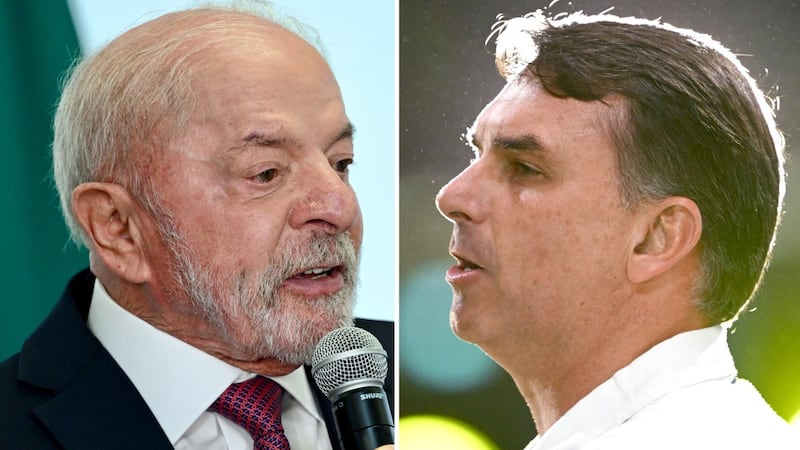 Los candidatos a presidente de Brasil, en los comicios de octubre, Luiz Inacio Lula da Silva y Flavio Bolsonaro.