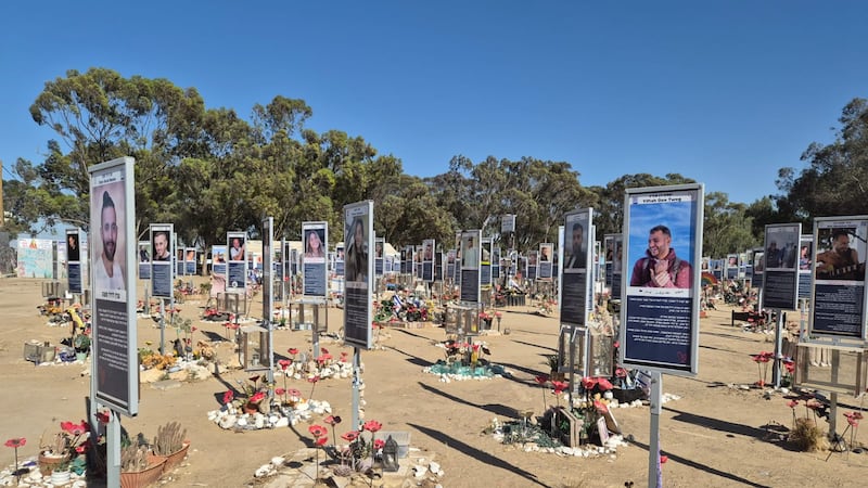 Memorial de víctimas en Israel de la masacre de Hamás en 2023.