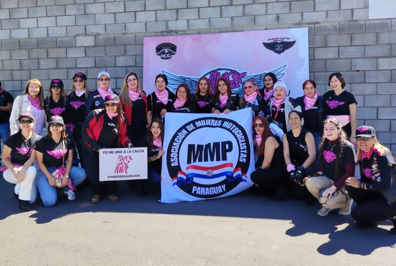 Las chicas de la Asociación de Mujeres Motociclistas del Paraguay dijeron presente una vez más.