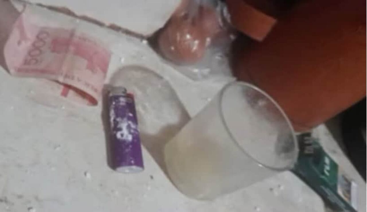 En el sitio encontraron drogas que dieron positivo al narcotest