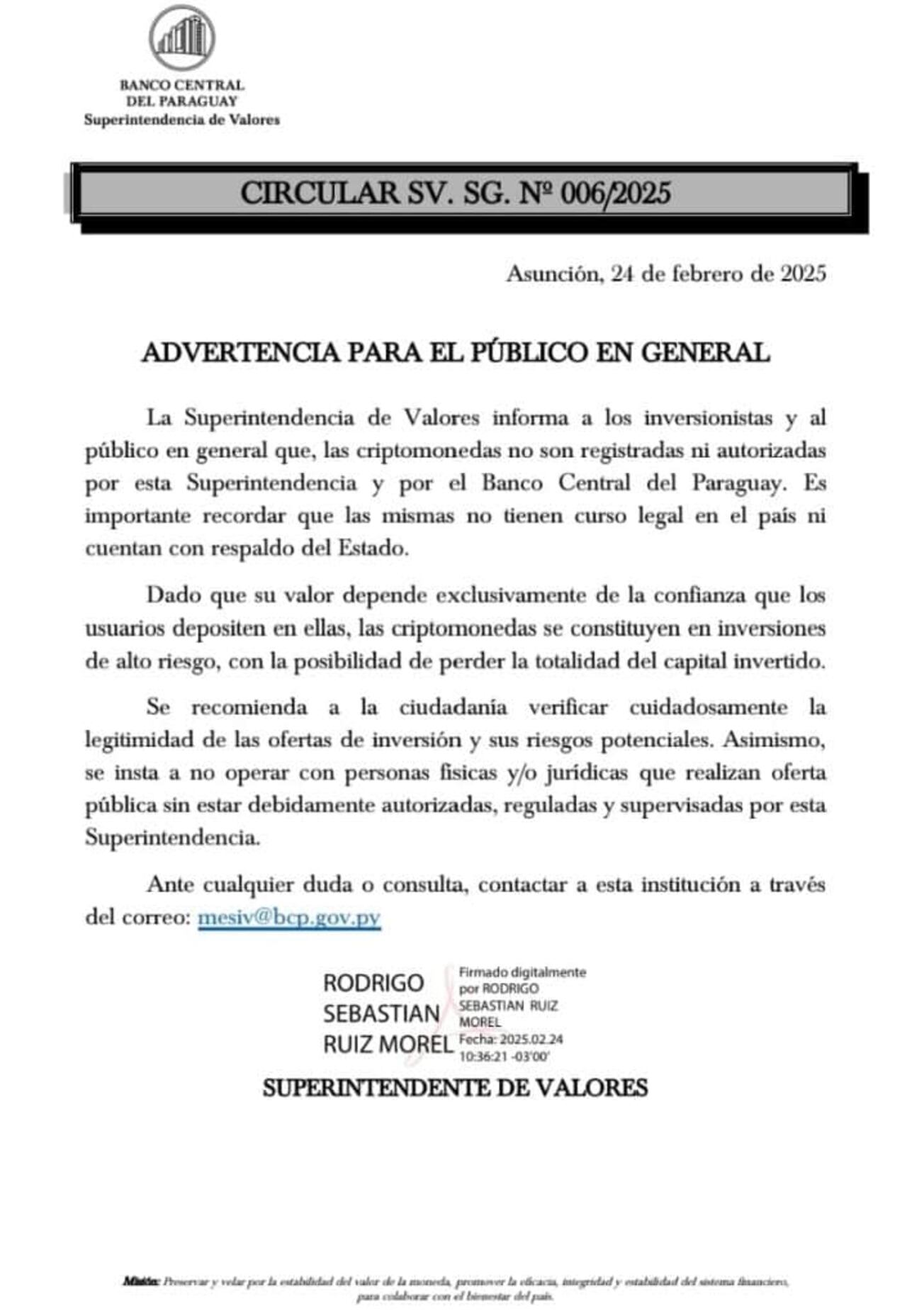 Circular 006/2025