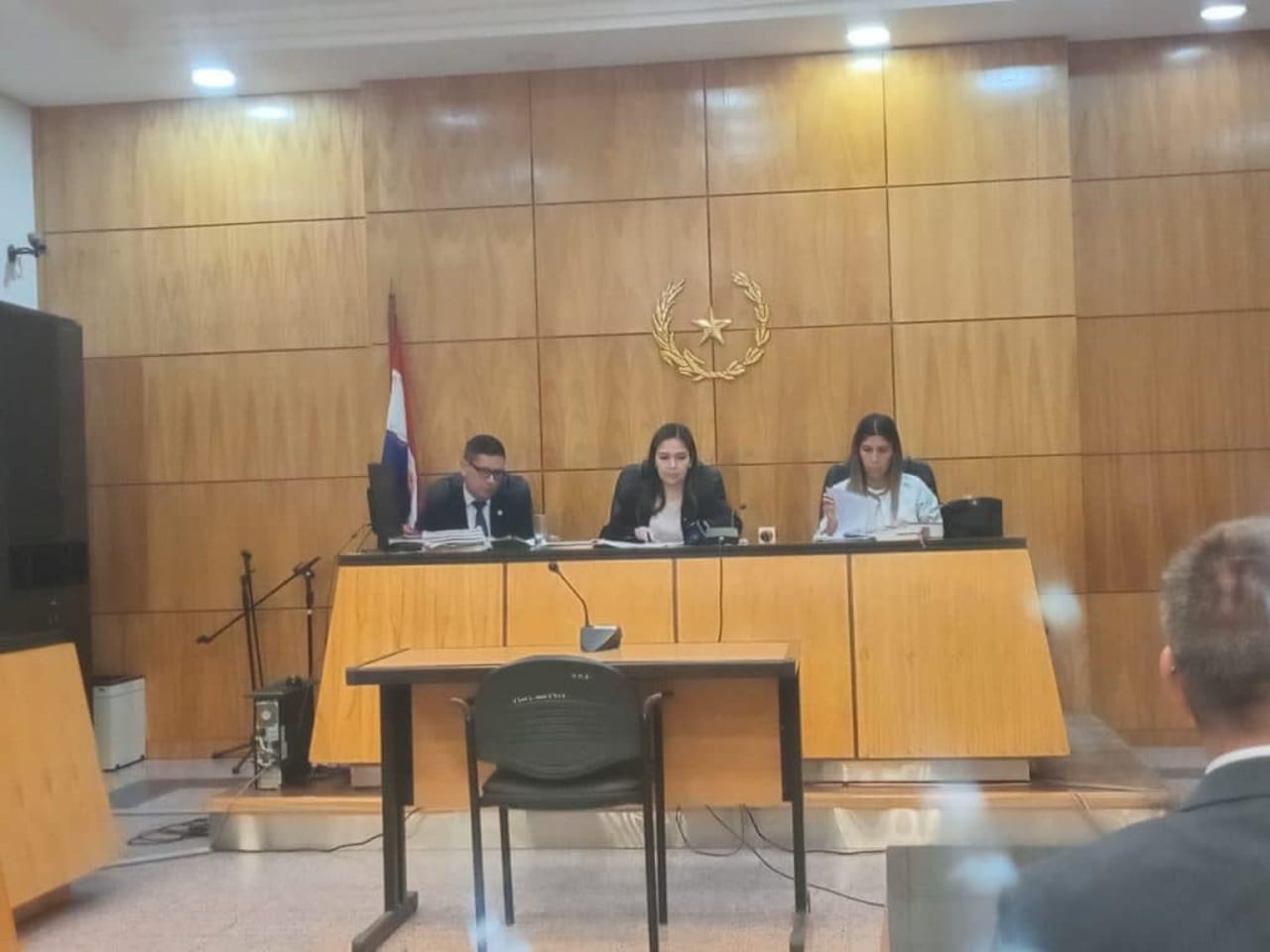Jueces del Tribunal de Sentencia: Ángela Carolina Jara, Cristel Müller de Peralta y Augusto Acuña.