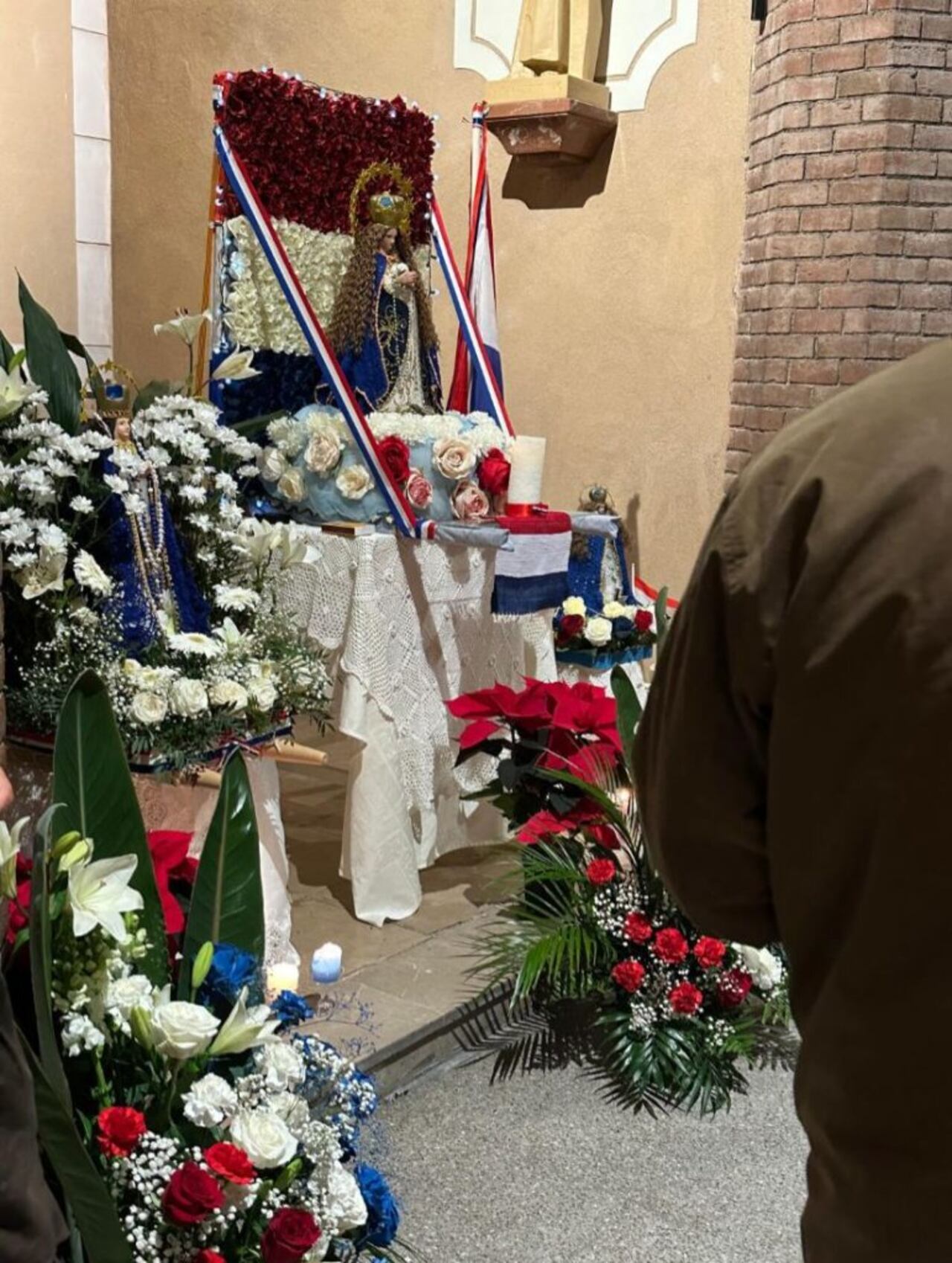 Imagen de la Virgen de Caacupé, en Valencia
