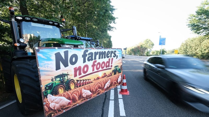 Manifestación de granjeros en Países Bajos.